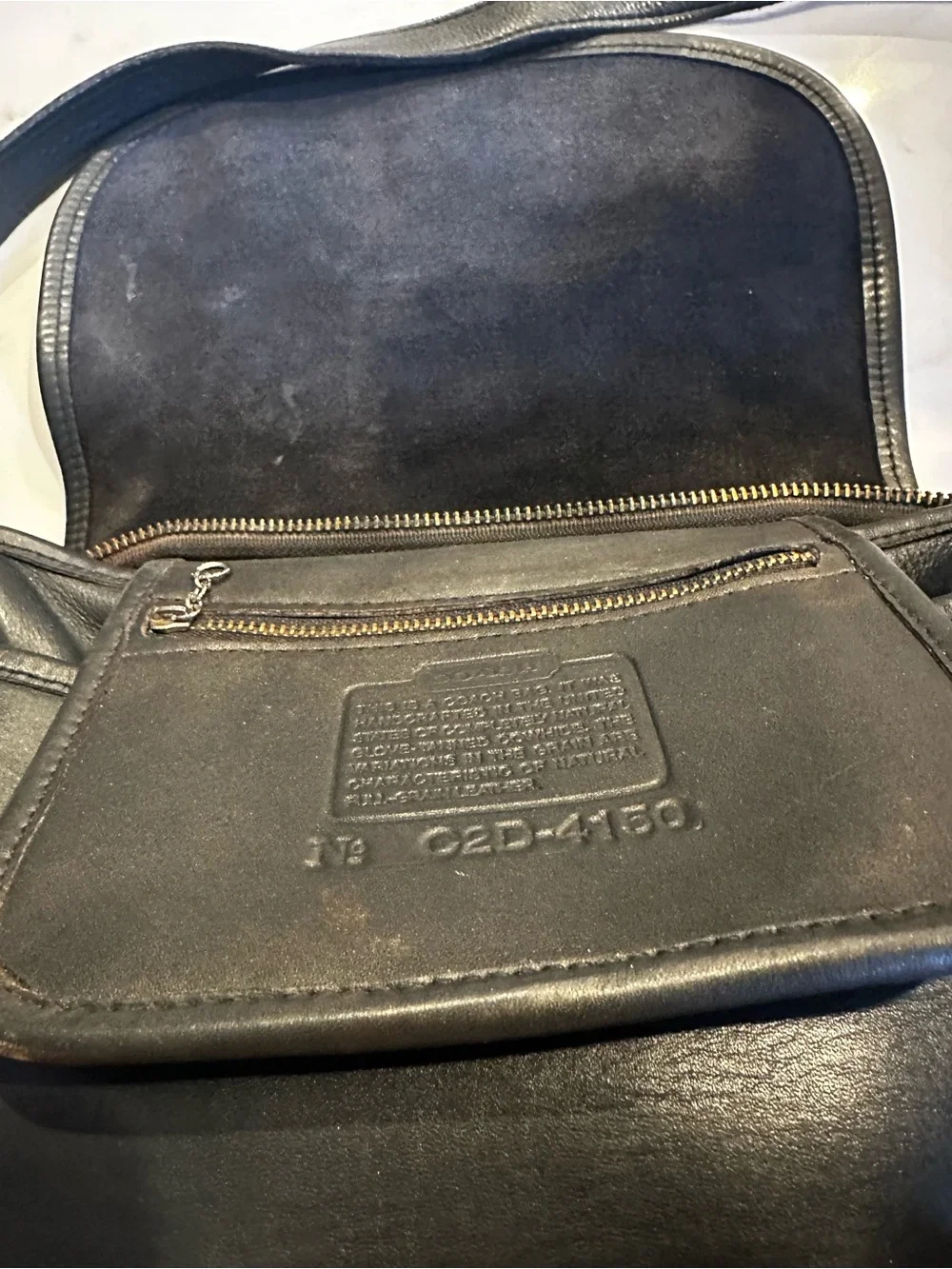 Vintage Coach Fletcher Bag Black Leather Crossbody 4150 USA Made